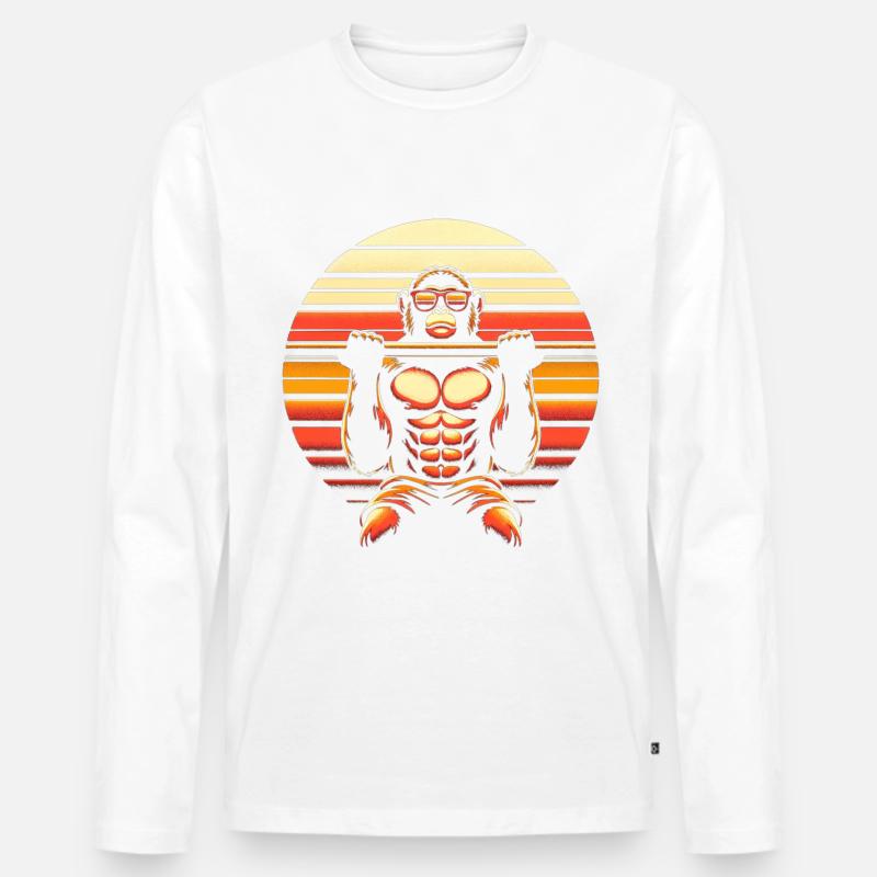 Monkey pull-ups - Men's Premium Organic Long Sleeve Shirt - undefined