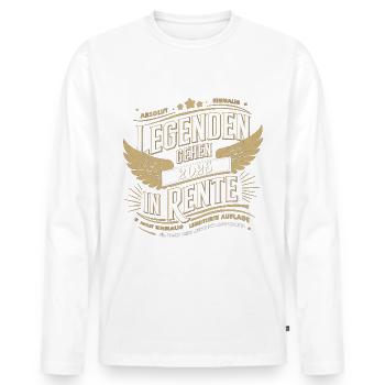 Legenden Gehen 2025 In Rente - Männer Premium Bio Langarmshirt - Weiß - Vorne - Nico (187cm)