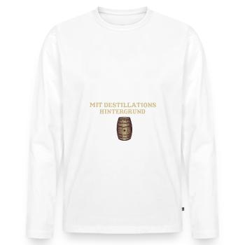 Whisky ist Bier cooler Spruch - Männer Premium Bio Langarmshirt - Weiß - Vorne - Nico (187cm)