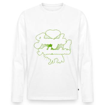 Safari Big Five - T-shirt manches longues Premium bio Homme - blanc - Devant - Nico (187cm)