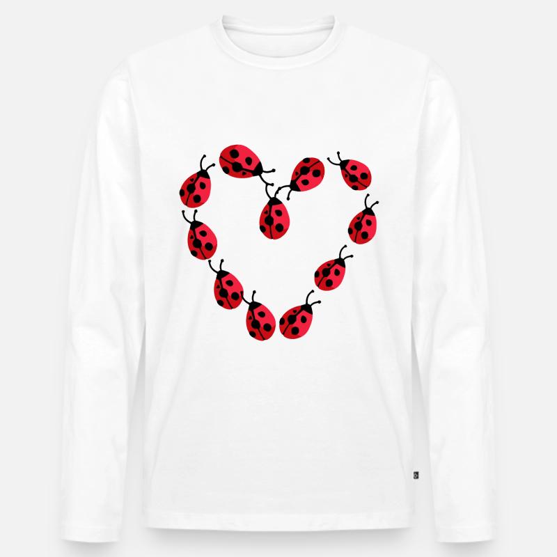 Marienkäfer Glückskäfer Herz - Männer Premium Bio Langarmshirt - undefined
