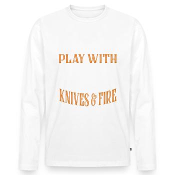 Chef Chef Chefs Kitchen Funny saying - Men's Premium Organic Long Sleeve Shirt - white - Front - Nico (187cm)