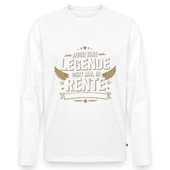 Même une légende prend sa retraite - T-shirt manches longues Premium bio Homme - blanc - Devant - Nico (187cm)