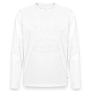 Hobby gardeners, fruit and vegetable gardeners - Men's Premium Organic Long Sleeve Shirt - white - Front - Nico (187cm)