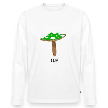 game, online gaming, videospiel, computer, spruch - Männer Premium Bio Langarmshirt - Weiß - Vorne - Nico (187cm)
