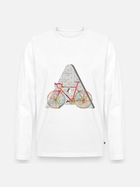 bicycle e 249 a - Men's Premium Organic Long Sleeve Shirt - white