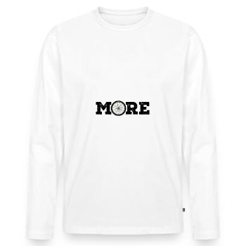 Voyagez plus de gravier - T-shirt manches longues Premium bio Homme - blanc - Devant - Nico (187cm)