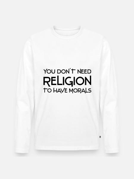 Atheism - Men's Premium Organic Long Sleeve Shirt - white