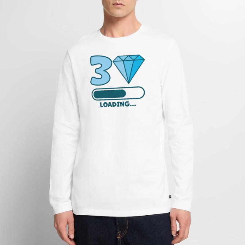 30th Birthday Loading Loading Beam Men's Premium Organic Long Sleeve Shirt