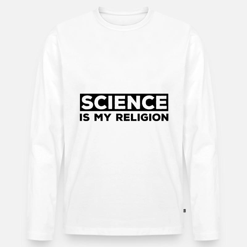 Atheismus - Männer Premium Bio Langarmshirt - Weiß