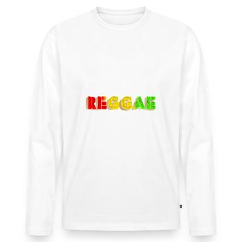 Reggae Music Genre Jamaica Rasta Jamaican Reggae - Men's Premium Organic Long Sleeve Shirt - white - Front - Nico (187cm)