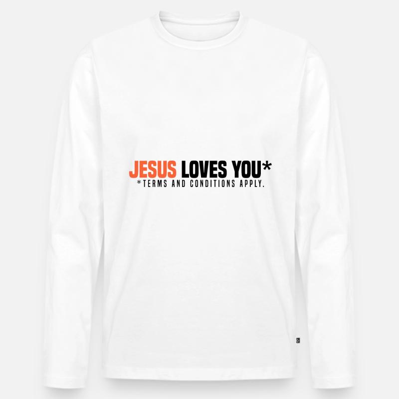 Atheismus - Männer Premium Bio Langarmshirt - Weiß