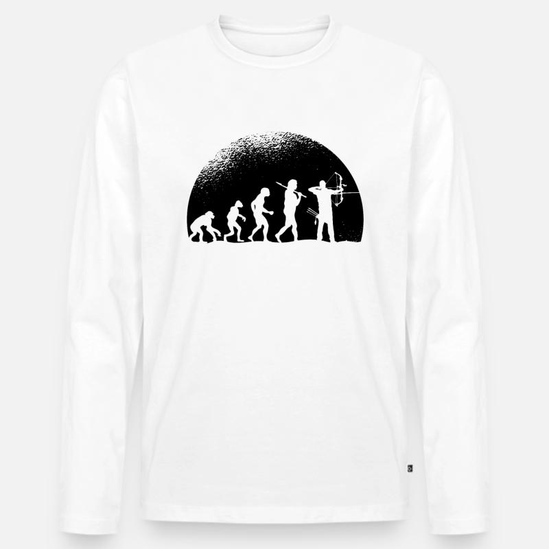 Evolution Archery - Men's Premium Organic Long Sleeve Shirt - white