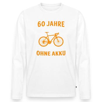 60. Geburtstag radfahrer fahrrad 60 jahre rennrad - Männer Premium Bio Langarmshirt - Weiß - Vorne - Nico (187cm)