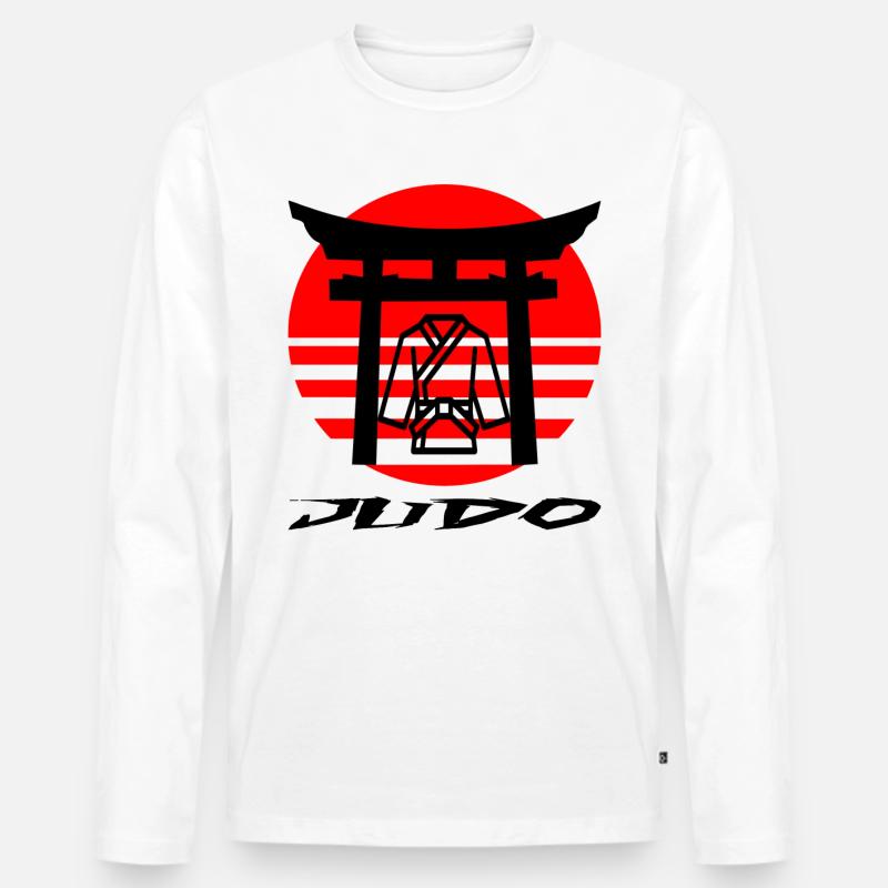Judo - Männer Premium Bio Langarmshirt - Weiß
