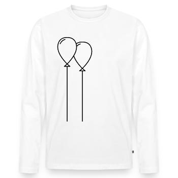 Balloon - Men's Premium Organic Long Sleeve Shirt - white - Front - Nico (187cm)