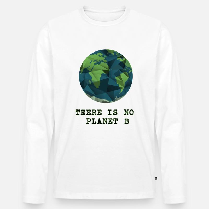 earth one - Männer Premium Bio Langarmshirt - Weiß