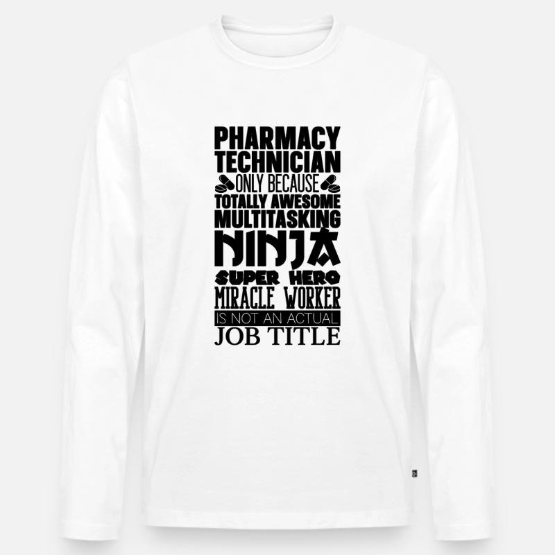 Apothekentechniker Techniker Apotheke Geschenkidee - Männer Premium Bio Langarmshirt - Weiß