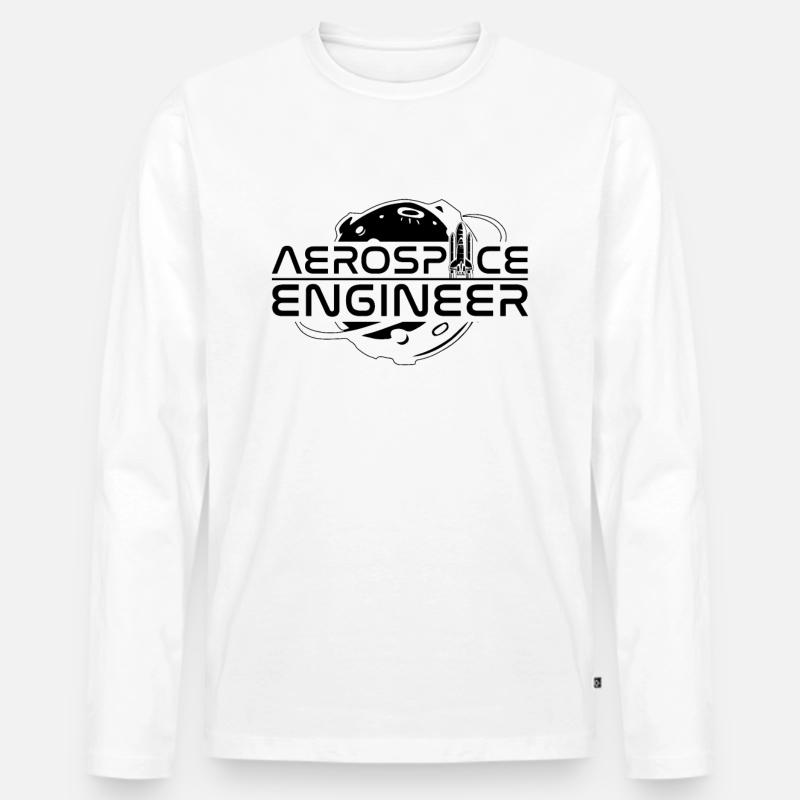 Rocket Space Engineering Aerospace Engineer - Männer Premium Bio Langarmshirt - Weiß