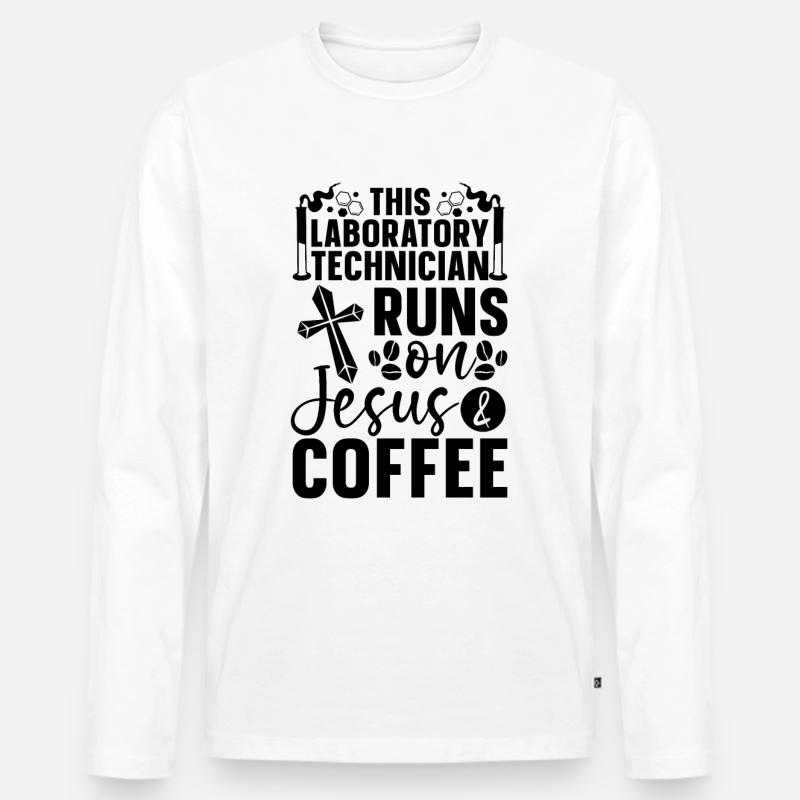 Labor Labortechniker Wissenschaft Geschenkidee - Männer Premium Bio Langarmshirt - Weiß