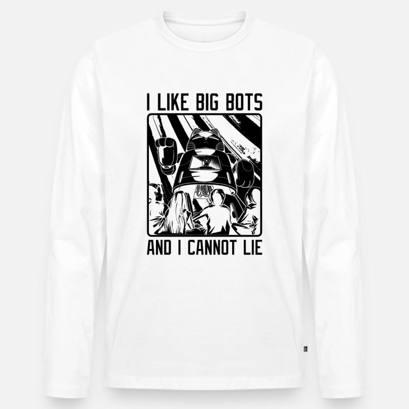 I Like Big Bots Robotics Cyborg Robotics Engineer - Männer Premium Bio Langarmshirt - Weiß