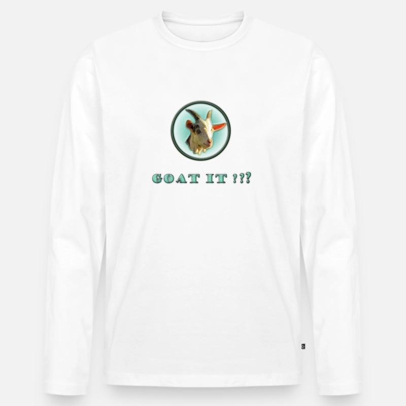 goat it - Ziege - Männer Premium Bio Langarmshirt - undefined