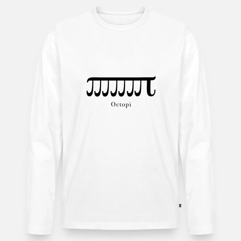 Pi-Mathe-Lehrer-Witzdesign n Mathematiker - Männer Premium Bio Langarmshirt - Weiß