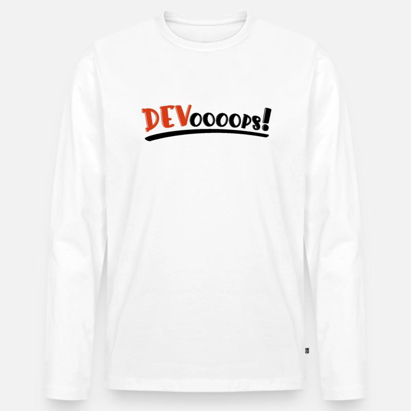 Sys-Admin Entwickler Devops-Ingenieur - Männer Premium Bio Langarmshirt - Weiß