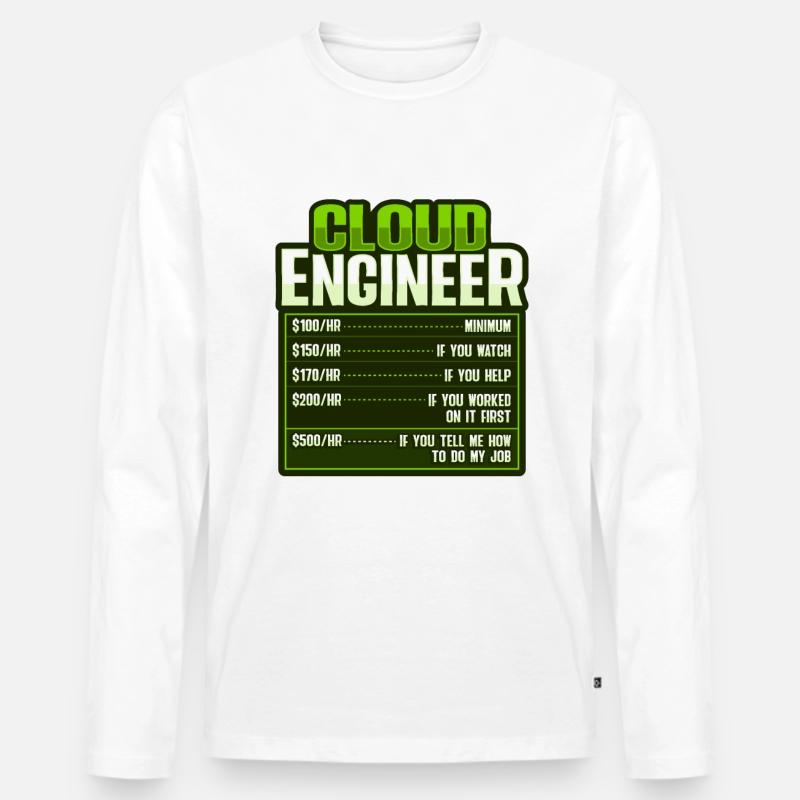 Cloud Administrator Cloud Devops - Men's Premium Organic Long Sleeve Shirt - white
