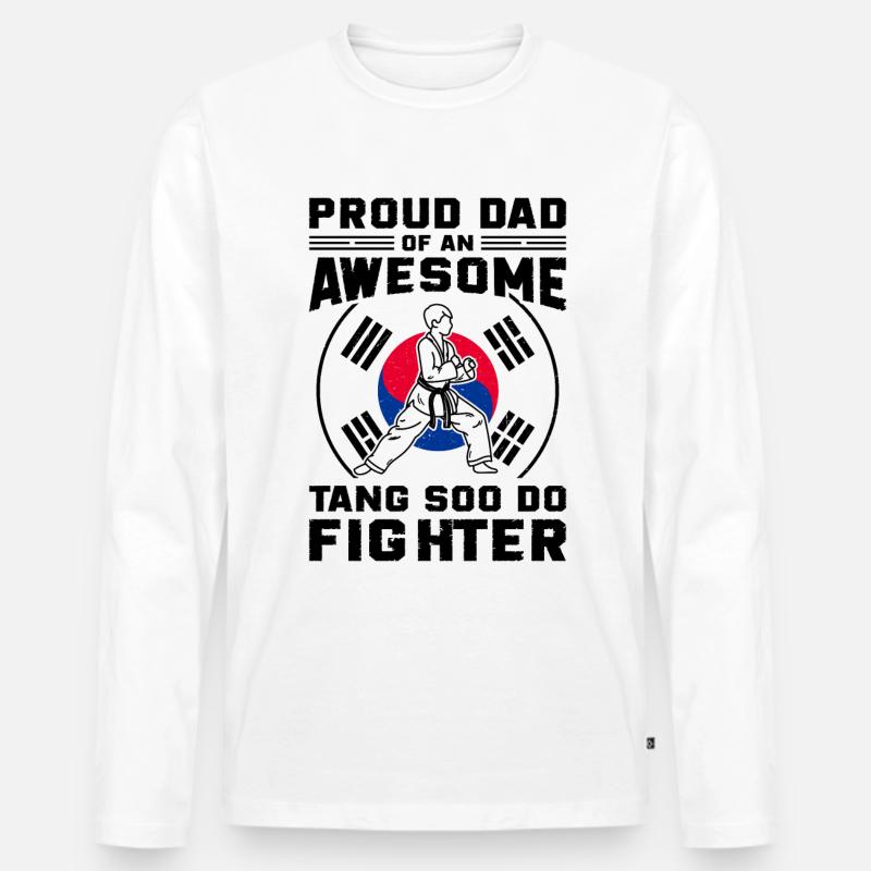 Tang Soo Do Geschenk - Männer Premium Bio Langarmshirt - Weiß