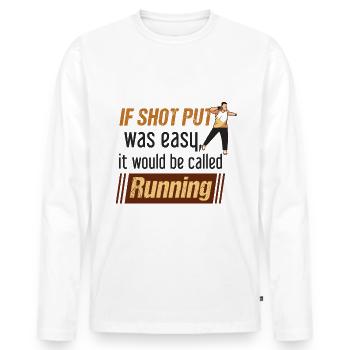 Athlétisme, Athlétisme, Lancer d’athlètes, - T-shirt manches longues Premium bio Homme - blanc - Devant - Nico (187cm)