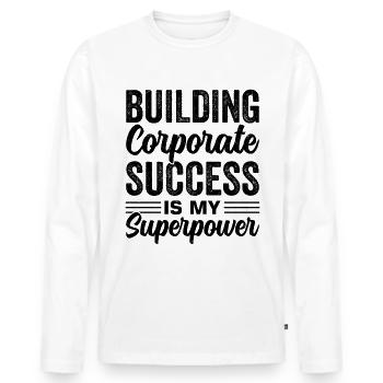 Business Administration Business Administration Office - Men's Premium Organic Long Sleeve Shirt - white - Front - Nico (187cm)