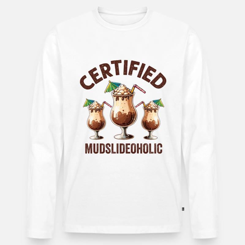 Mudslide Cocktail - Männer Premium Bio Langarmshirt - Weiß