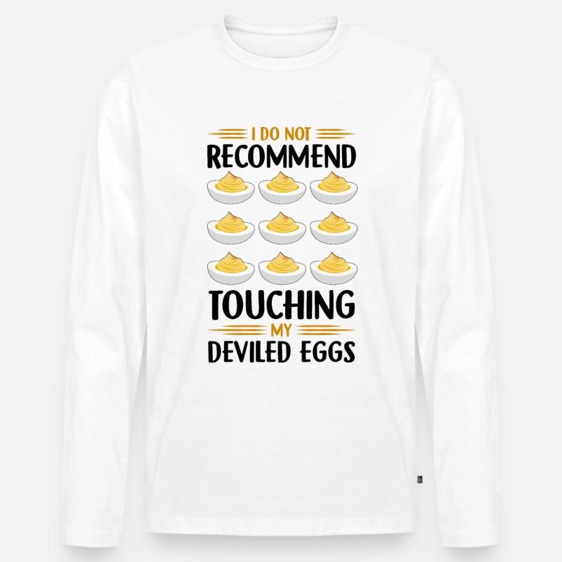 Devil's Egg Spell - Men's Premium Organic Long Sleeve Shirt - white