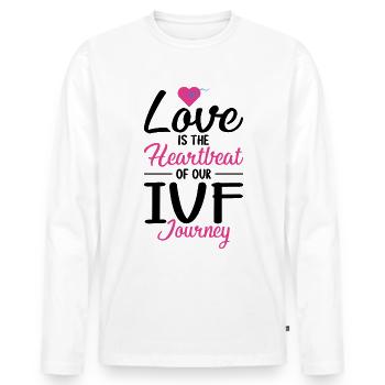 Surrogate Mother IVF Transfer Day - Men's Premium Organic Long Sleeve Shirt - white - Front - Nico (187cm)