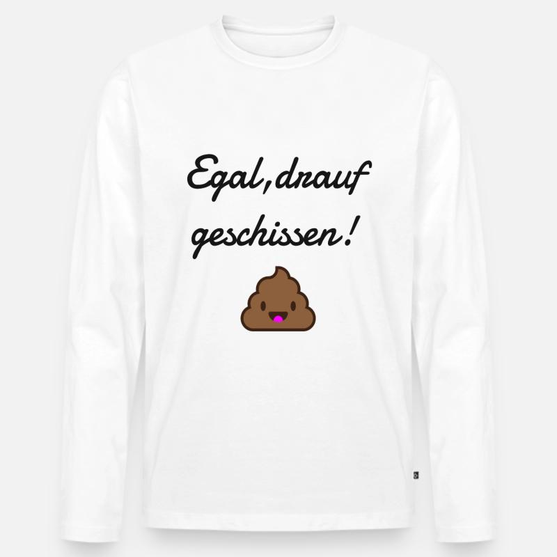 Spaß Spruch - Männer Premium Bio Langarmshirt - Weiß