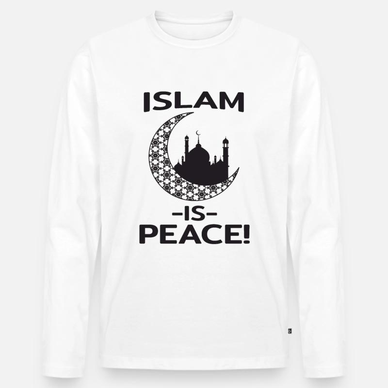 Islam - Männer Premium Bio Langarmshirt - Weiß