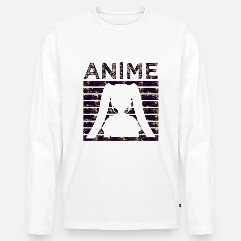 Anime Geschenk - Männer Premium Bio Langarmshirt - Weiß