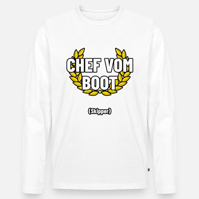 chef boot skipper - Männer Premium Bio Langarmshirt - undefined