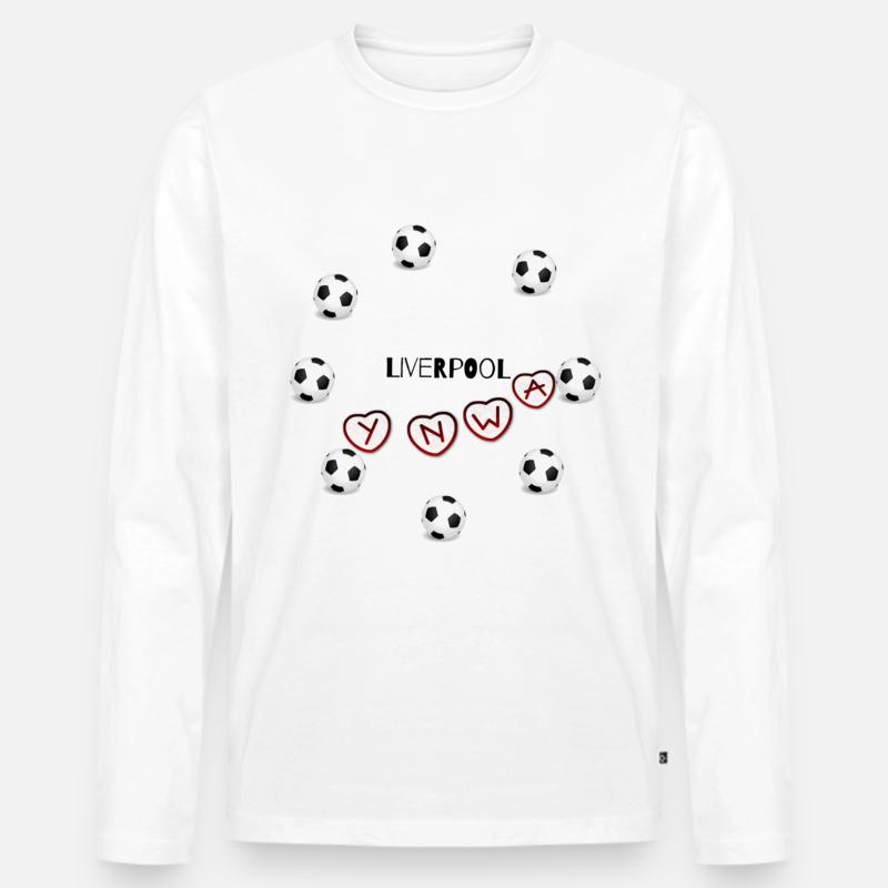 Liverpool liverpool - Männer Premium Bio Langarmshirt - Weiß