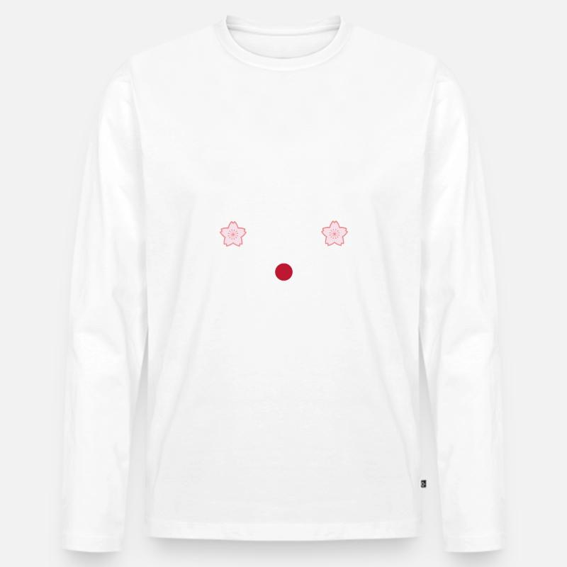 Japan - Männer Premium Bio Langarmshirt - Weiß