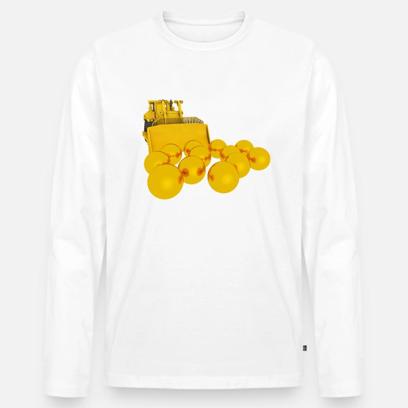 Goldgräber, Goldsucher, Goldschürfer - Männer Premium Bio Langarmshirt - Weiß