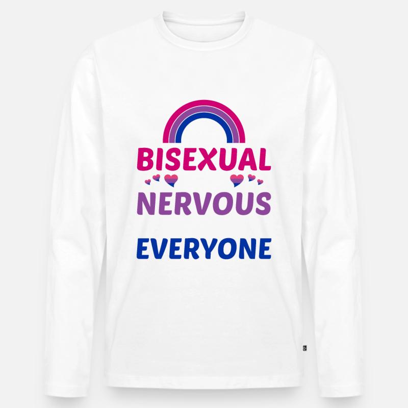 I m bisexual - Männer Premium Bio Langarmshirt - undefined