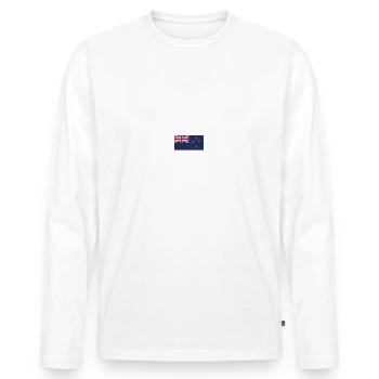 Neuseeland - Männer Premium Bio Langarmshirt - Weiß - Vorne - Nico (187cm)
