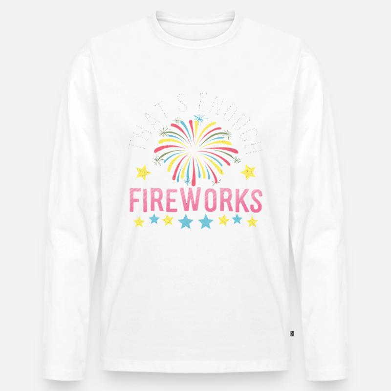 Pyrotechnics Fireworks Pyrotechnics - Men's Premium Organic Long Sleeve Shirt - white