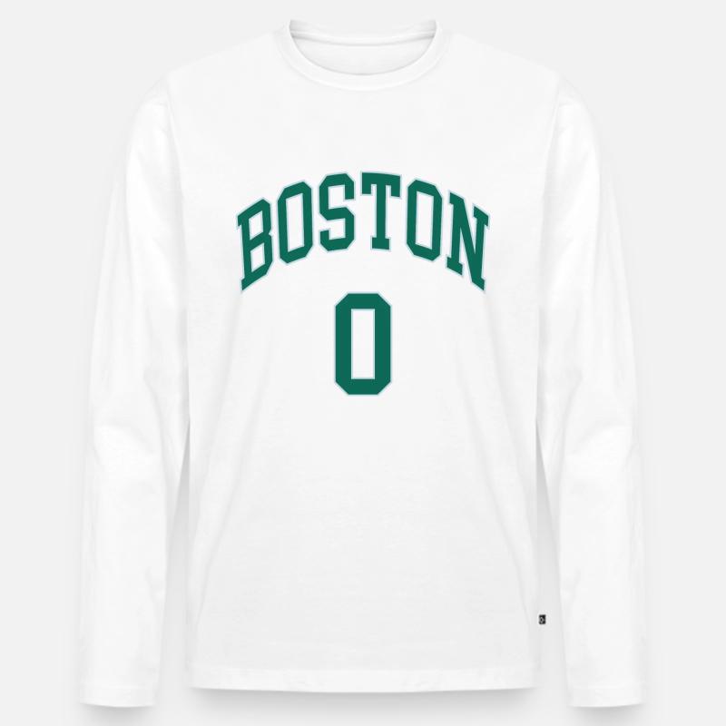 Boston 0 - Männer Premium Bio Langarmshirt - Weiß