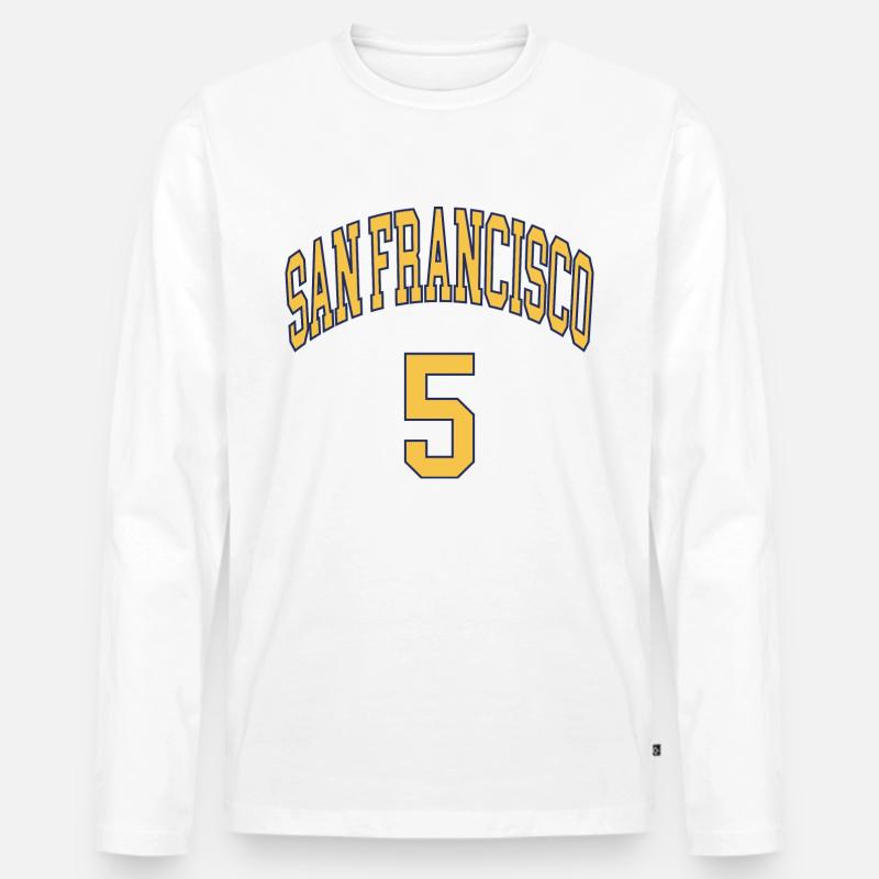 San Francisco 5 - Männer Premium Bio Langarmshirt - Weiß
