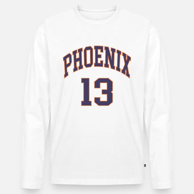 Phoenix 13 - Männer Premium Bio Langarmshirt - Weiß