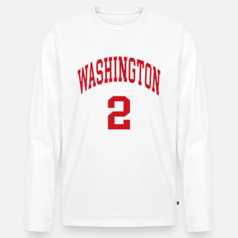 Washington 2 - Männer Premium Bio Langarmshirt - Weiß