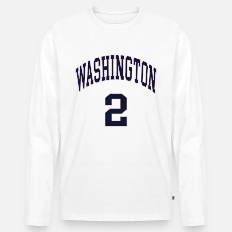Washington 2 - Männer Premium Bio Langarmshirt - Weiß